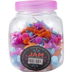 Jam Paper Colorful Push Pins Assorted 150 Pack