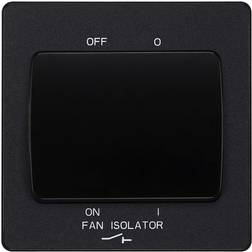 BG Evolve Matt Black 10A Triple Pole Fan Isolator Switch