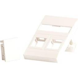 Lanview LANVIEW Wall plate for 2 x keystone. Fits 50x75 mm FUGA outlet