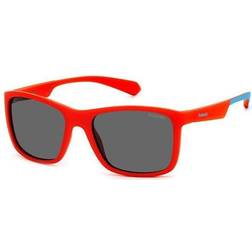 Polaroid Polarized PLD 8053/S Junior Squadrata Blu/Rosso