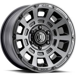 ICON ICON Alloys Thrust Wheel, 17x8.5 with 5 on 5 Bolt Pattern Smoked Satin