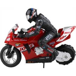 2436324 Stunt motorcycle 1:6 Moto RC débutant Moto avec accu et câble de charge, avec effet lumineux, avec fonction sonore