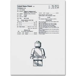 Trademark Fine Art Claire Doherty 'Lego Man Patent 1979 White' Wall Decor