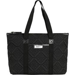 Day Et Large Floral Quilt Work Bag - Black