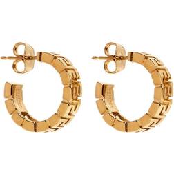 Versace Greca Hoop Earrings - Gold