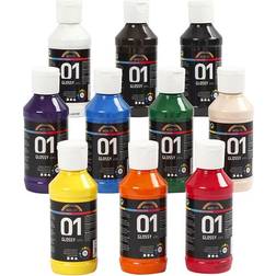 A Color School Acrylic Paint Glossy 01 10x100ml