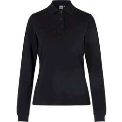 ID 0545 Langærmet poloshirt stretch dame Oliven