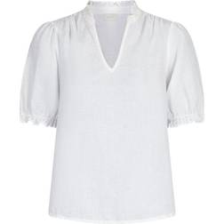 Neo Noir Odesa Linen Blouse - White