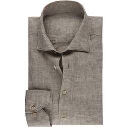 Stenströms Fitted Body Cuff Shirt - Brown