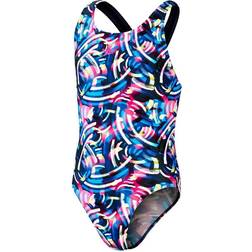 Speedo Allover Leaderback Swimsuit - Blue