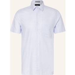 Ted Baker Mens Lt-blue Knigfrd Regular-fit Short-sleeve Linen-blend Shirt