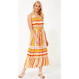 Roman originals stripe tiered maxi dress