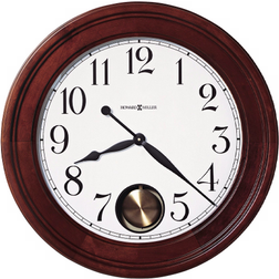 Howard Miller 25" Cherry Hardwood Pendulum Wall Clock