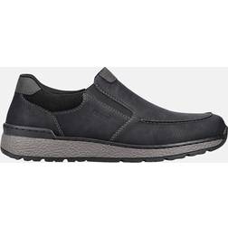 Rieker Hverdagssko med sporty loafer-look Sort