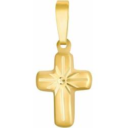 Amor Motivanhänger für Damen, Gold 585 Kreuz Gold