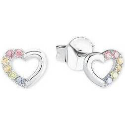 Prinzessin Lillifee Herz Ohrstecker aus 925er Silber mit Zirkonia