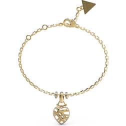 Guess Armband Heart Cage JUBB03 100JW Gelb vergoldet