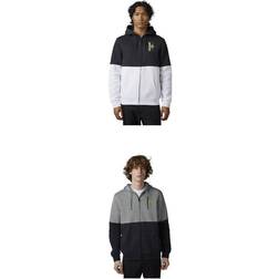 Fox Mens Kawasaki Zip Up Hoodie Sweatshirt Long Sleeve - Black/White