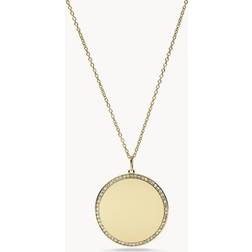 Fossil Women's Engravable Necklace, Color: Gold Model: JF03888710