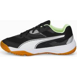 Puma Children's Solarflash II Indoor Sports Shoes - Black/White/Fizzy Light/Gum