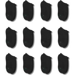 Hanes Boys' Cushioned No Show Socks 12-pack - Black