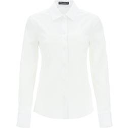 Dolce & Gabbana Camisa En Popelina Elástica Blanco