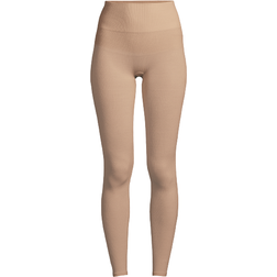 Casall Wool Rib High Waist Tights - Light Sand