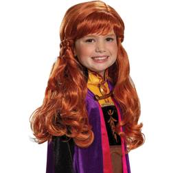 Disguise Anna Frozen Wig for Girls Wig Accessories for Kids