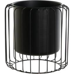 Dkd Home Decor Sort Metal Plantekasse 26 x 26 x 26 cm Krukke