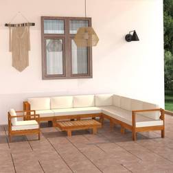 vidaXL 9-tlg. Lounge-Set, Tisch einschl. 8 Sofas