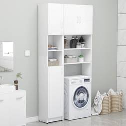 vidaXL Ensemble De Meuble Pour Machine À Laver Blanc Aggloméré