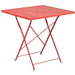 Flash Furniture 28'' Square Coral Indoor-Outdoor Bistro Set