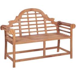 vidaXL 127x58,5x92,5 massivt teaktræ Havebænk