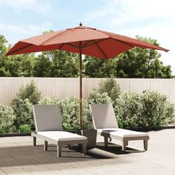 vidaXL Haveparasol træstang terrakotta 300cm