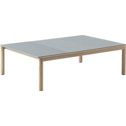 Muuto Couple 2 Plain-1 Wavy 120 x 84 cm Pale Blue-Oak Table Basse