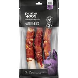 Prima Dog Rawhide Ribs with Duck 3-pack