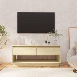 vidaXL Para Madera Contrachapada Roble Sonoma 102x41x44 cm - Beige Mueble de TV