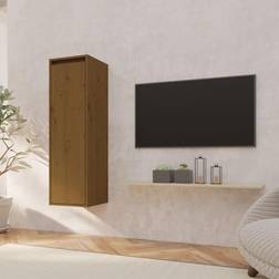 vidaXL Madera Maciza De Pino 30x30x100 cm Armario de Pared