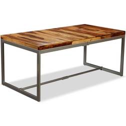 vidaXL De Madera Maciza De Sheesham Y Acero 180 cm Mesa de comedor