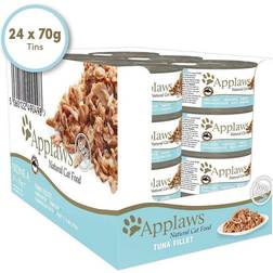 Applaws Kattunge Våtfoder Tonfiskfilé i Gelé 70 g Burk Förpackning med 24 x 70 g