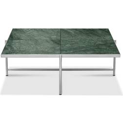 Handvärk Coffee Table 90 Black Frame Green Marble Soffbord