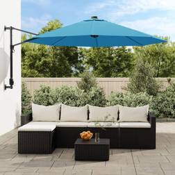 vidaXL blue Wall-mounted Parasol Umbrella Garden Sun Sun Shelter Umbrella