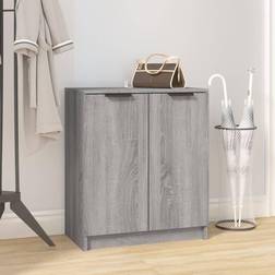 vidaXL Mueble Zapatero Madera Contrachapada Gris Sonoma 59 x 35 x 70 cm Organizador de zapatos