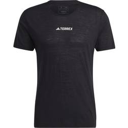 adidas Terrex Agravic Pro Wool Trail Running T-Shirt - Schwarz