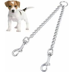 Ancol dog puppy chain coupler lead extension twin walk 2 double pet leash