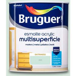 Esmalte acrylico multisuperficie satinado mint 0,750l 5298031 bruguer