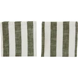 OYOY Striped Napkin Pack of 2 Stoffserviette Grün (45x45cm)