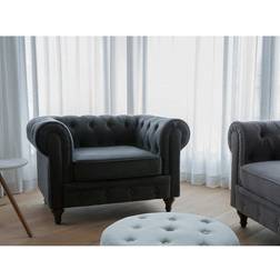 Beliani Graphite Chesterfield Armchair