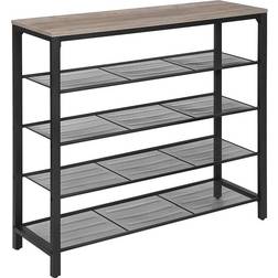 Vasagle Industrial Style 5-Tier with Wood Surface Shoe Rack
