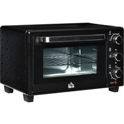 Homcom Minibackofen 21L Kochmodi Schwarz, Silber